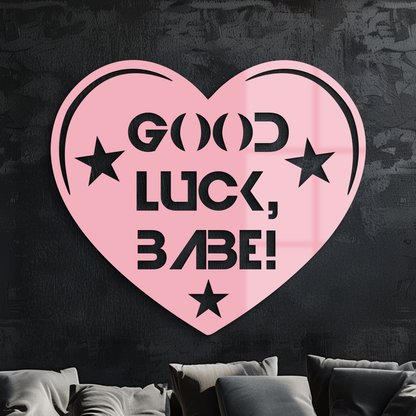 Good Luck Babe Heart Metal Wall Art – Positive Vibes Star Design - KAFGP120 - Tampa Home & Garden Store