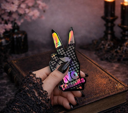 Gothic Hand Waterproof Sticker: Punk Princess No Thanks Vinyl Decal - Tampa Home & Garden Store