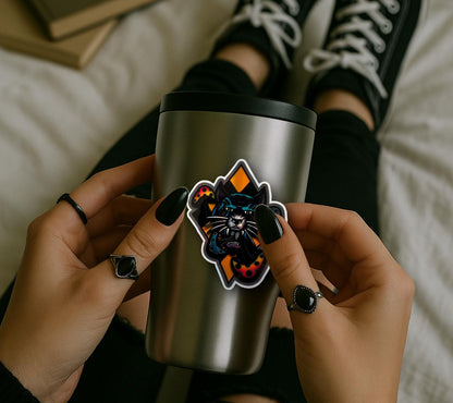 Gothic Mushroom Tiger Sticker: Waterproof Die Cut, Glossy or Holographic - Tampa Home & Garden Store