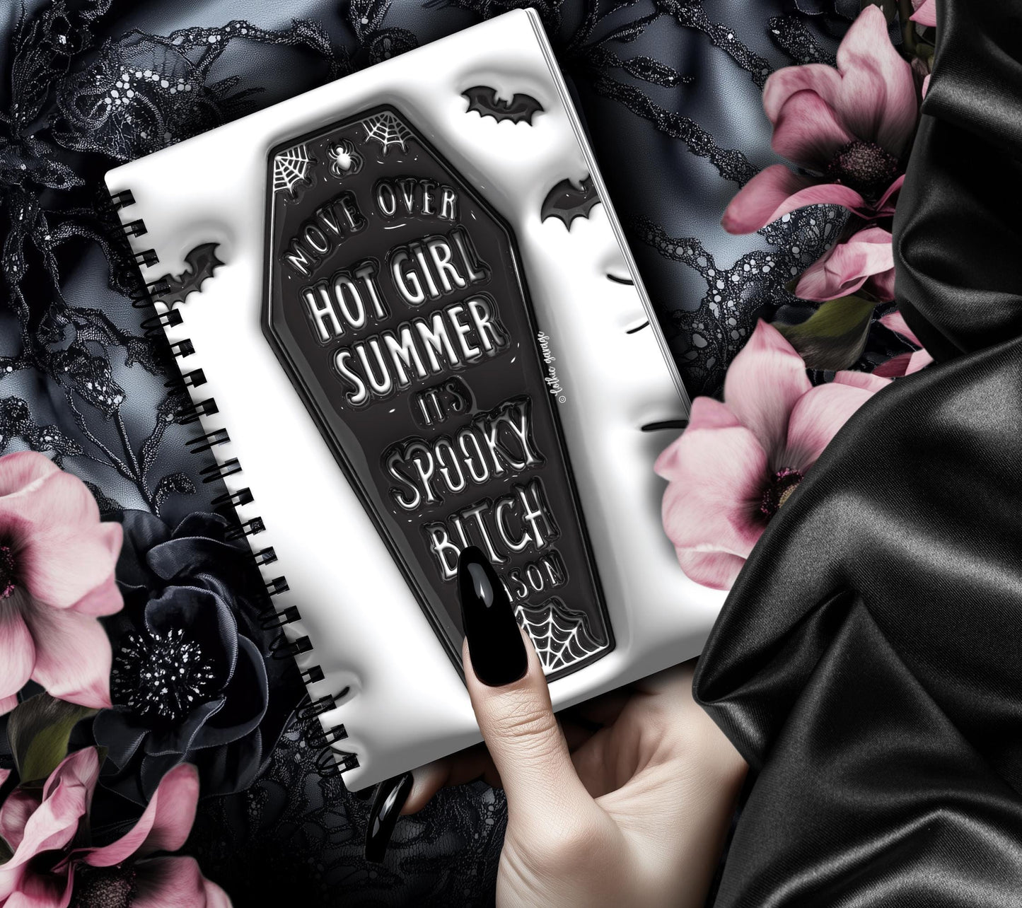 Gothic Spooky Bitch Season Reusable Sticker Book, Gothic Vibe Sticker Album, Perfect Gift to Personalize for Goth Lovers & Sticker Collector - Tampa Home & Garden Store