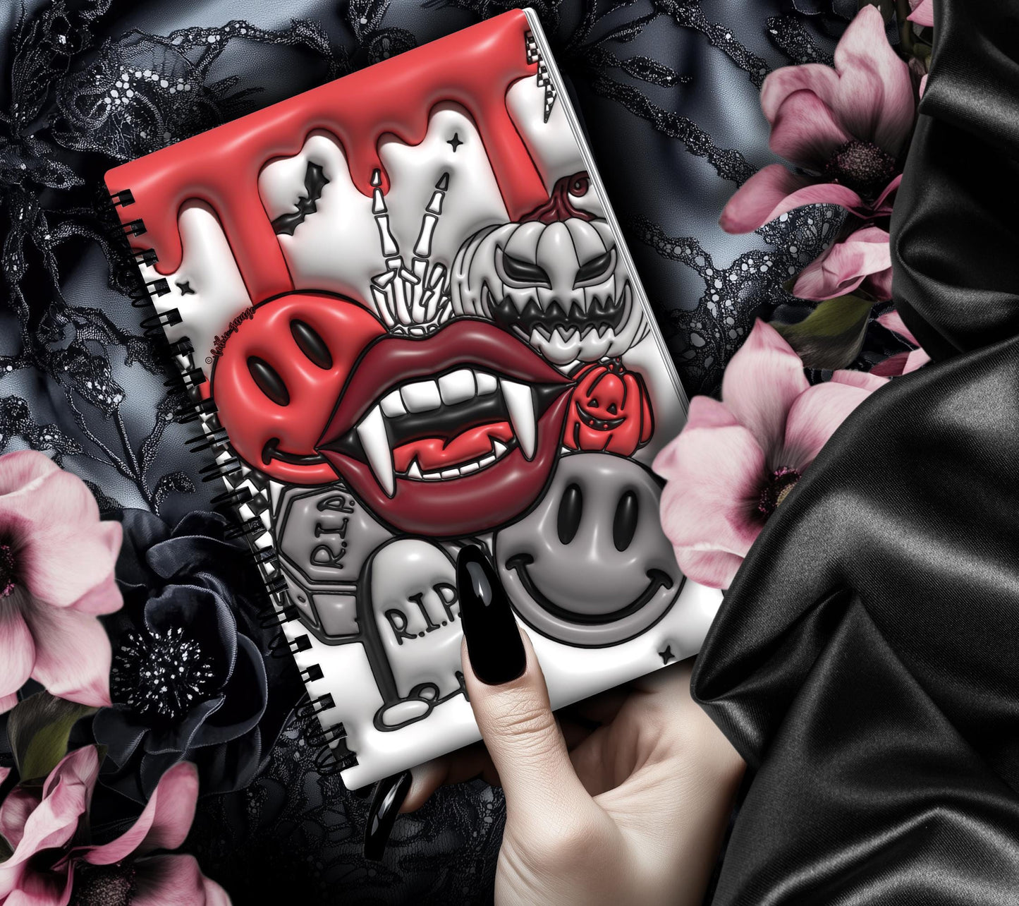 Gothic Vampire Collage Reusable Sticker Book, Gothic Vibe Sticker Album, Perfect Gift to Personalize for Goth Lovers & Sticker Collectors - Tampa Home & Garden Store