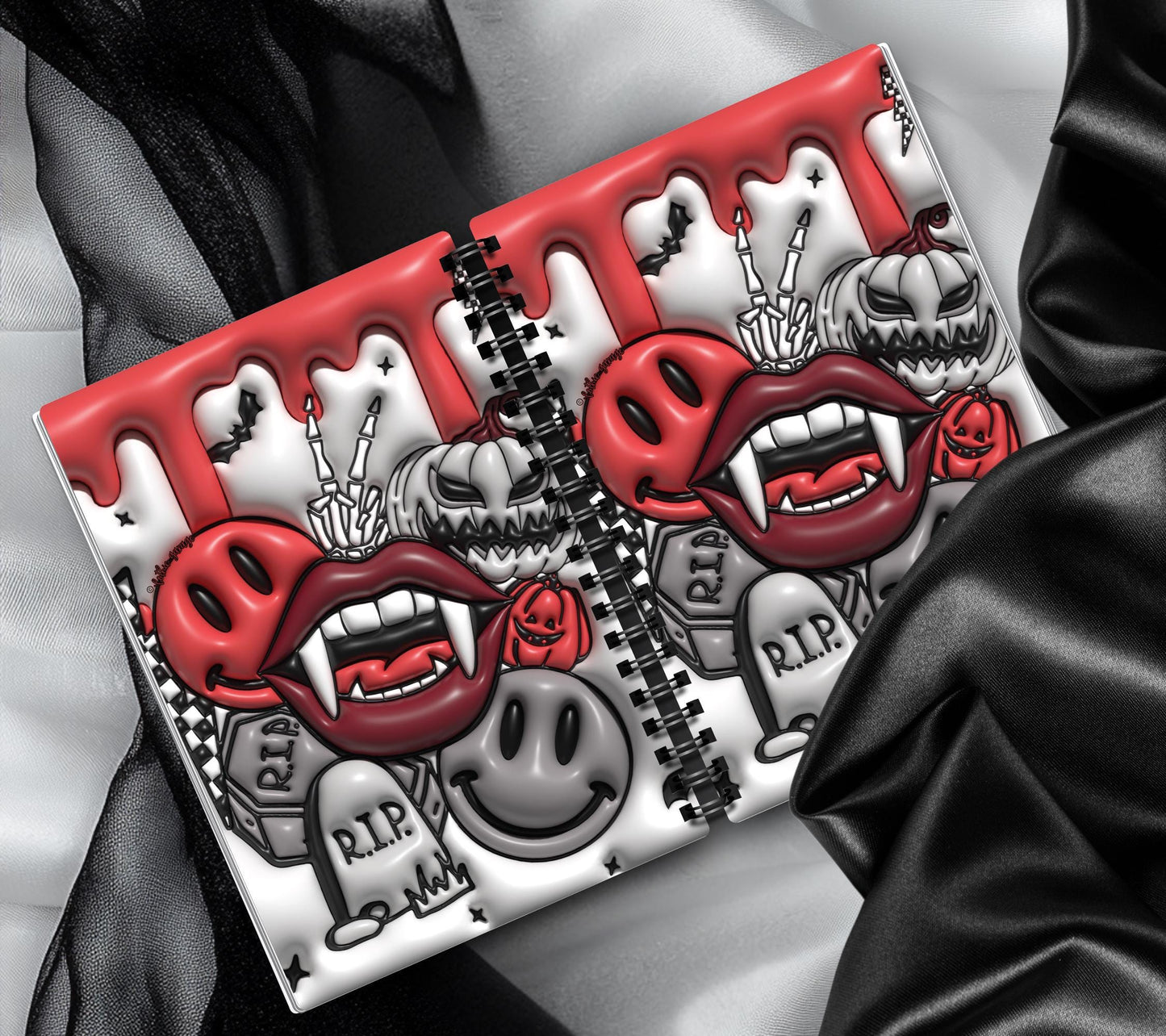 Gothic Vampire Collage Reusable Sticker Book, Gothic Vibe Sticker Album, Perfect Gift to Personalize for Goth Lovers & Sticker Collectors - Tampa Home & Garden Store