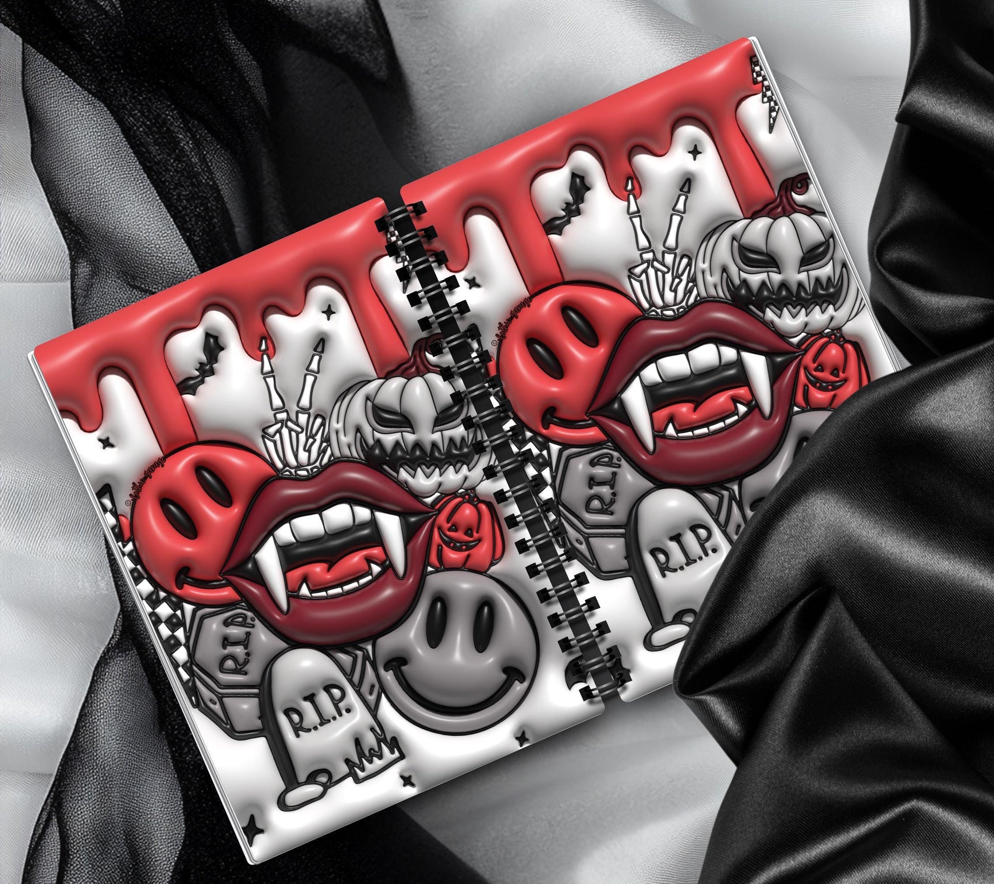 Gothic Vampire Collage Reusable Sticker Book, Gothic Vibe Sticker Album, Perfect Gift to Personalize for Goth Lovers & Sticker Collectors - Tampa Home & Garden Store