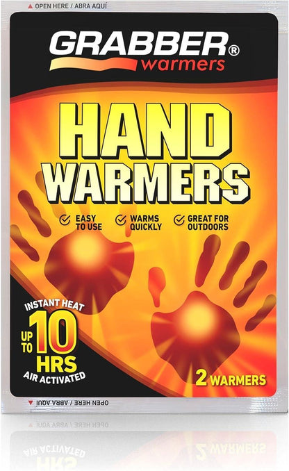 Grabber Hand Warmers - Long Lasting Safe Natural Odorless Air Activated Warmers - Up to 10 Hours of Heat - 10 Pair Pack - Tampa Home & Garden Store