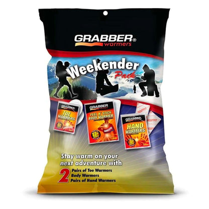 Grabber Warmers Weekender Multi-Warmer Pack, 2 Pair Hand, 2 Pair Toe, 2 Peel N' Stick Body Warmers, 6-Count - Tampa Home & Garden Store