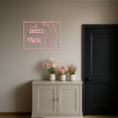 Grace is Power Woman Silhouette Metal Wall Art - KAFGP033 - Tampa Home & Garden Store