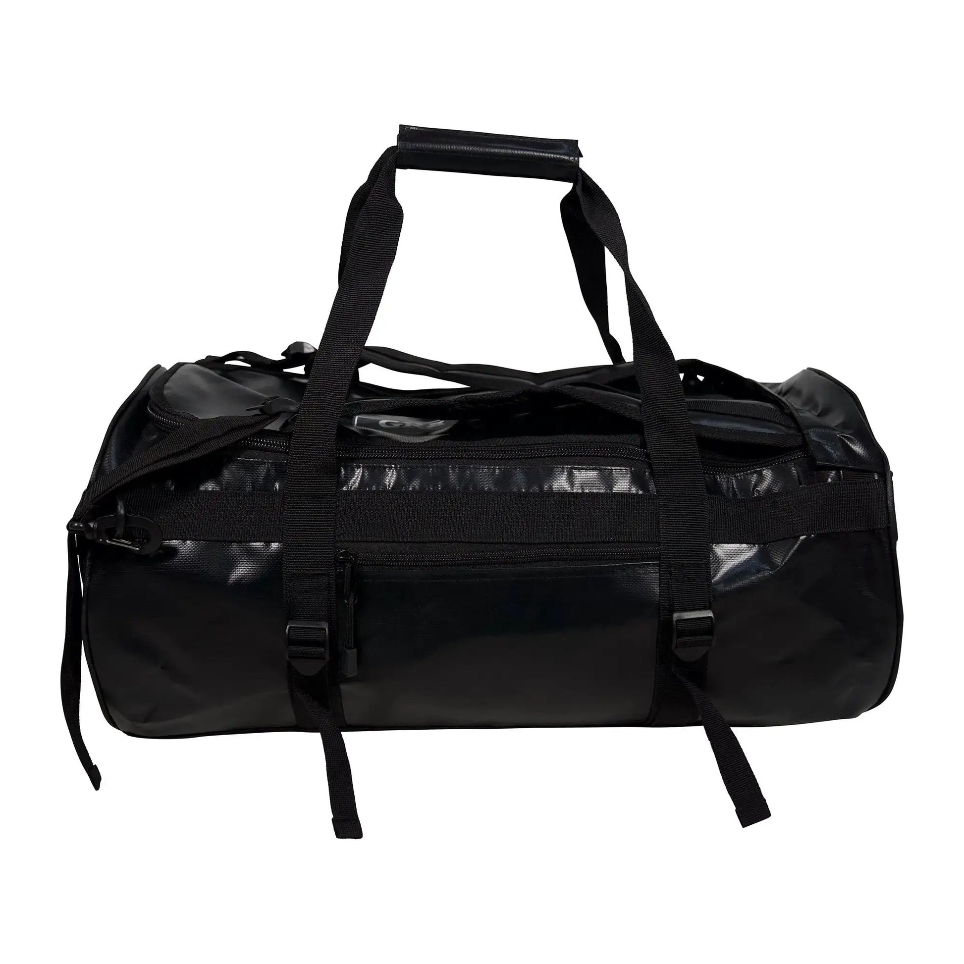 Grand Prix Duffle Backpack Travel Bag, black nylon with padded handle and straps on Tampa Home & Garden Store