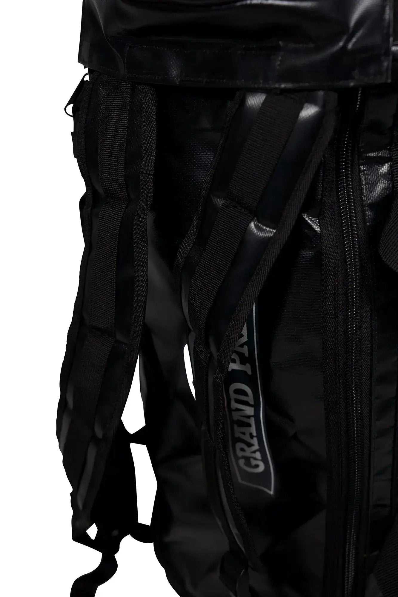 Grand Prix Duffle Backpack Travel Bag by Huntley Equestrian, black nylon with padded straps on Tampa Home & Garden Store