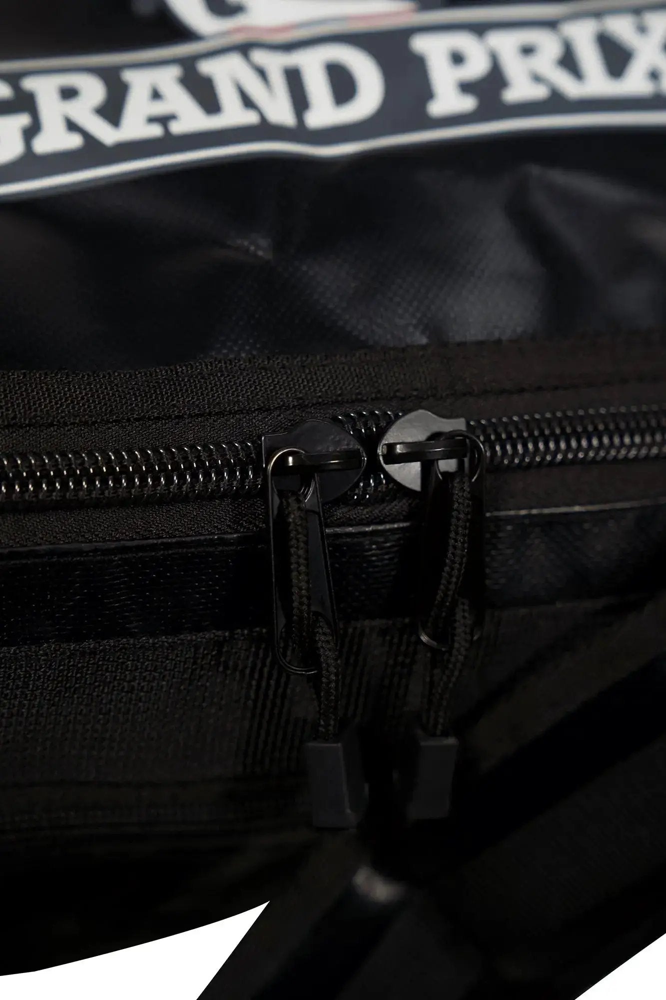Grand Prix Duffle Backpack Travel Bag by Huntley Equestrian in black nylon with zippers on Tampa Home & Garden Store