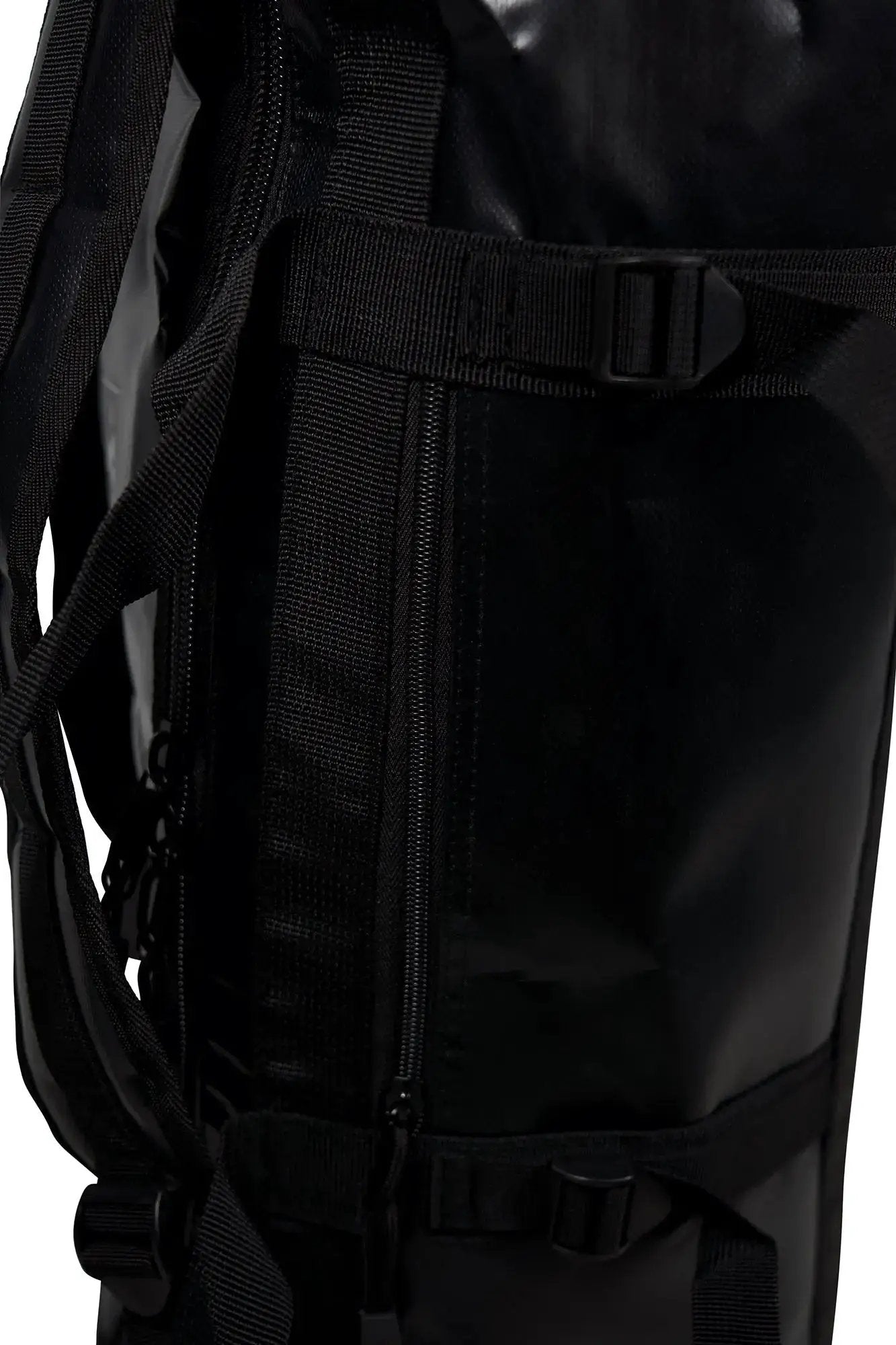 Grand Prix Duffle Backpack Travel Bag black with nylon straps and adjustable buckles on Tampa Home & Garden Store