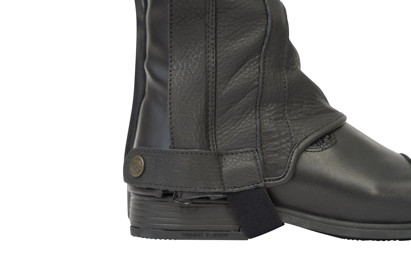 Grand Prix LC Italian Full Leather Half Chaps, Black - Tampa Home & Garden Store