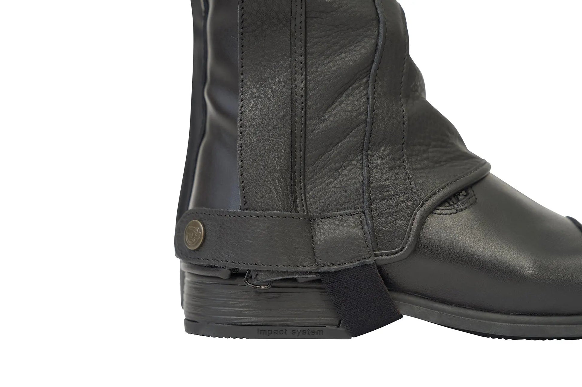 Grand Prix LC Italian Full Leather Half Chaps, Black - Tampa Home & Garden Store