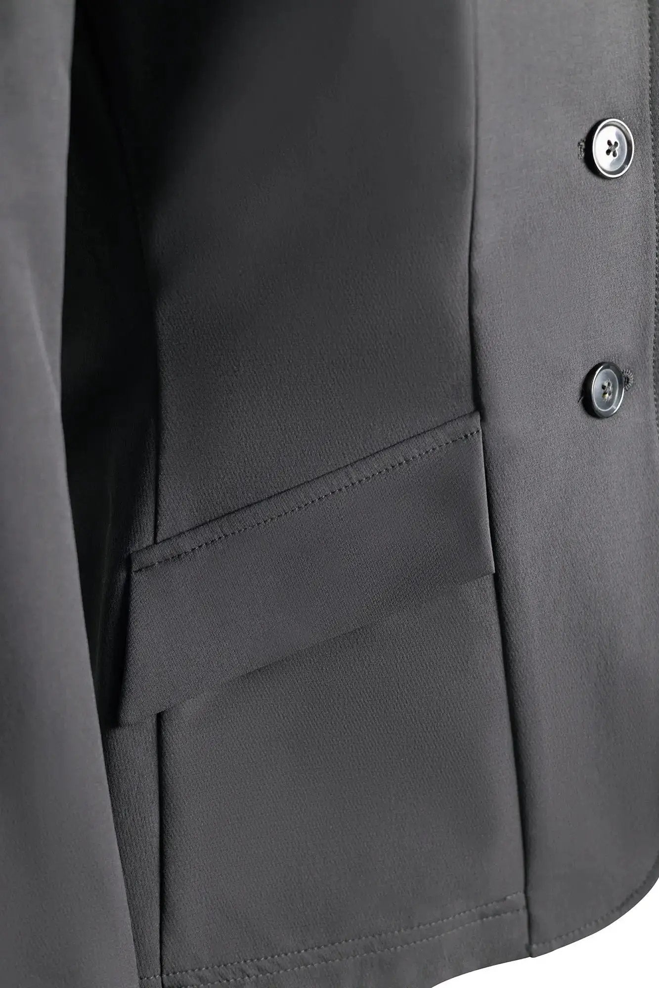 GP Ladies EQJ 3 Button Show Coat NY Tech Fabric charcoal with buttons Huntley Equestrian on Tampa Home & Garden Store