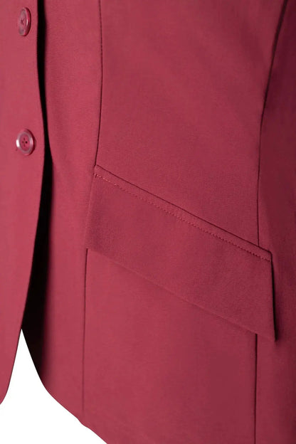 Grand Prix Ladies EQJ 3-Button Show Coat burgundy NY Tech fabric Huntley Equestrian on Tampa Home & Garden Store