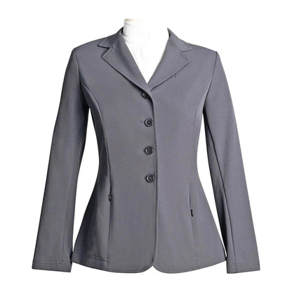 Grand Prix Quinn Show Coat navy, 4-button with hidden zipper closure by Huntley Equestrian on Tampa Home & Garden Store