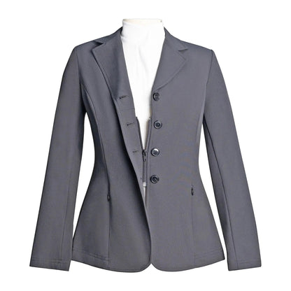 Grand Prix Quinn Show Coat navy riding coat with 4-btn hidden zipper closure Huntley Equestrian on Tampa Home & Garden Store