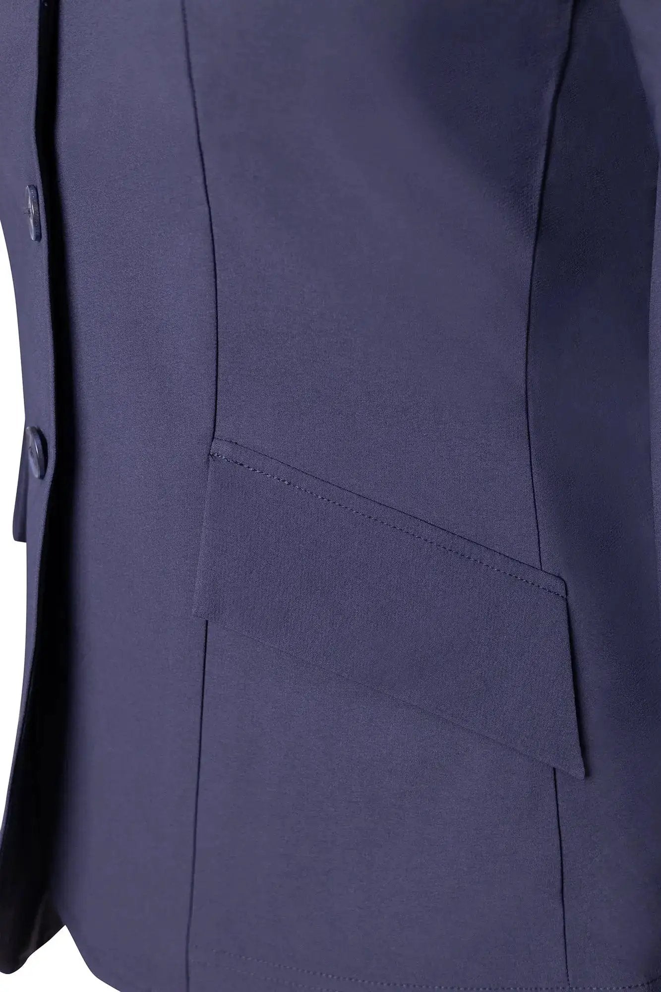 Grand Prix Ladies EQJ 3-Button Show Coat navy NY Tech fabric by Huntley Equestrian on Tampa Home & Garden Store
