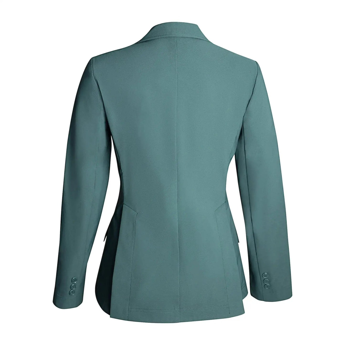 Grand Prix Ladies EQJ 3-Button Show Coat NY Tech Fabric New Green back view on Tampa Home & Garden Store