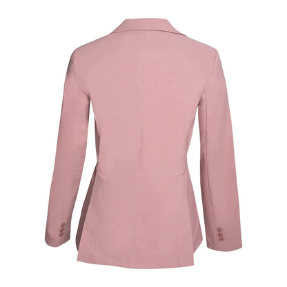 Grand Prix Ladies EQJ 3 Button Show Coat NY Tech Fabric Rose by Huntley Equestrian on Tampa Home & Garden Store