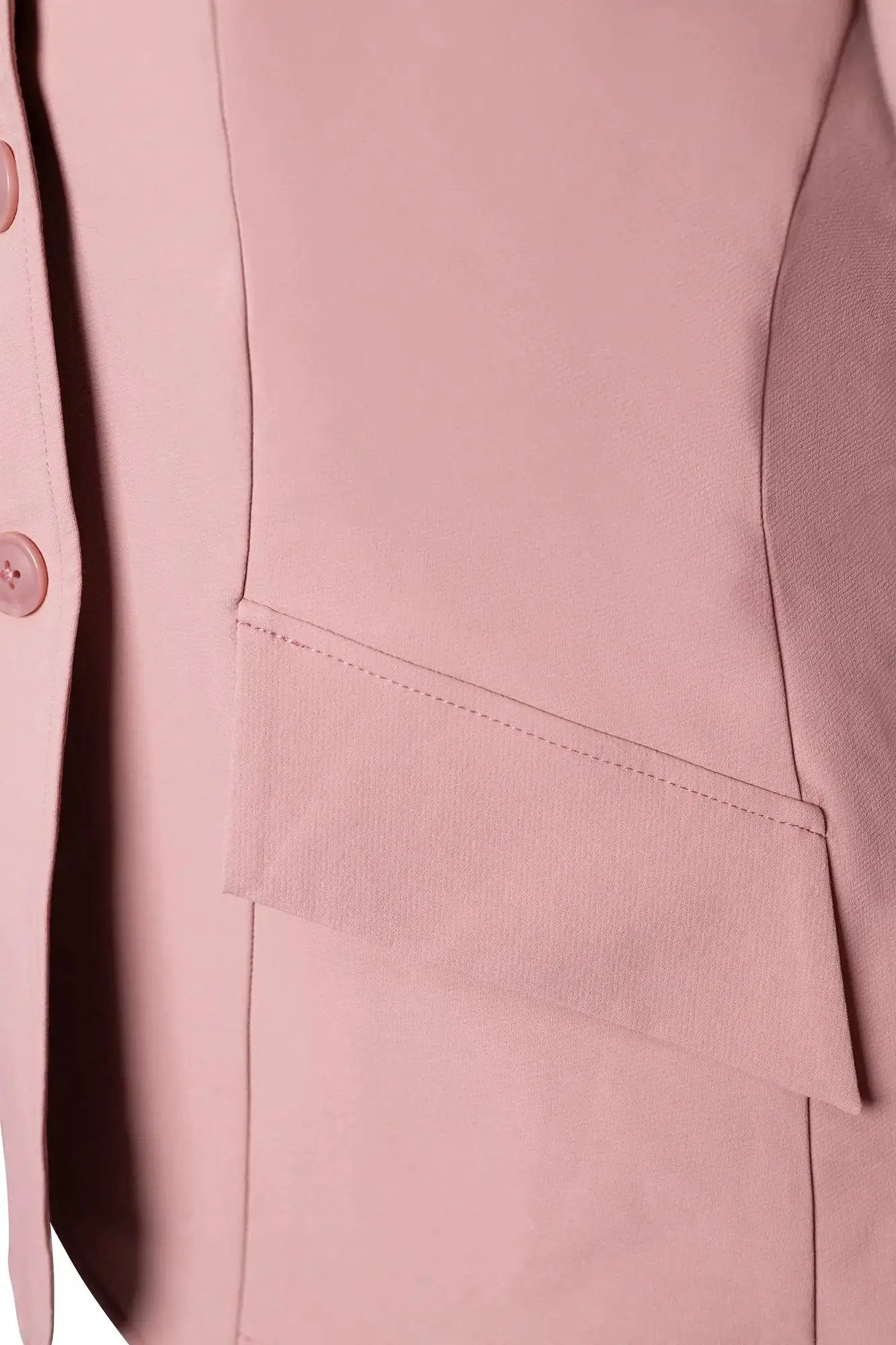Grand Prix EQJ 3 Button Show Coat by Huntley Equestrian rose pink NY Tech fabric with pocket seam on Tampa Home & Garden Store