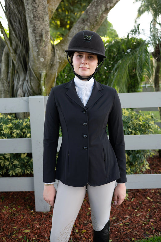 Grand Prix Quinn Show Jacket, 4 Button with Zipper Front, NY Tech Fabric