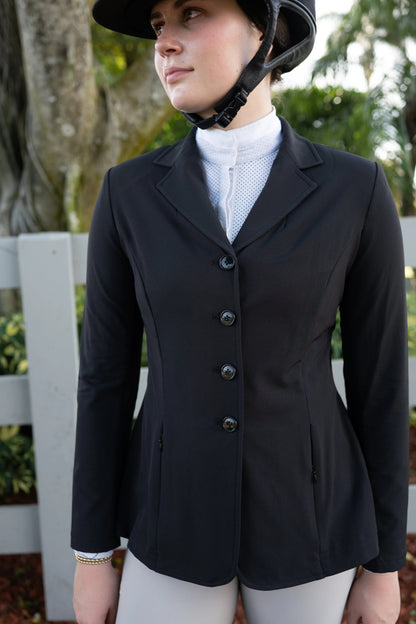 Grand Prix Quinn Show Jacket, 4 Button with Zipper Front, NY Tech Fabric