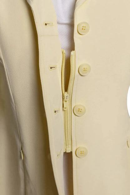 Grand Prix Quinn show jacket butter color with hidden zipper closure and four-button front on Tampa Home & Garden Store
