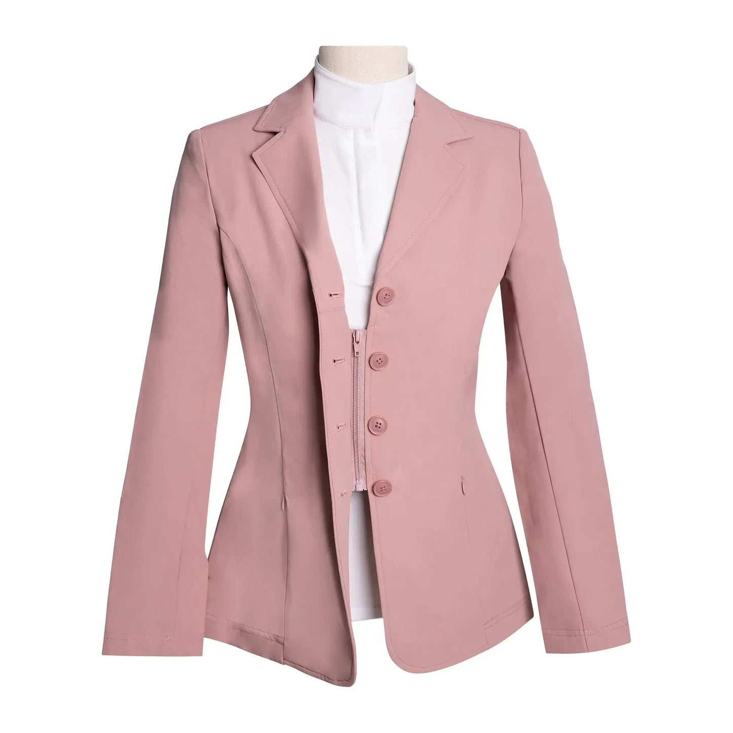 Grand Prix Quinn Show Jacket rose pink with 4-button front and hidden zipper on Tampa Home & Garden Store