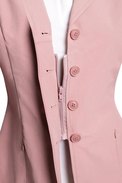 Grand Prix Quinn Show Jacket rose pink with hidden zipper and four-button front on Tampa Home & Garden Store