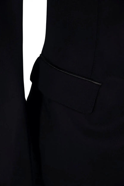 Grand Prix Saltare Dolce 3 Button Riding Show Jacket Huntley Equestrian, black with pocket flap on Tampa Home & Garden Store
