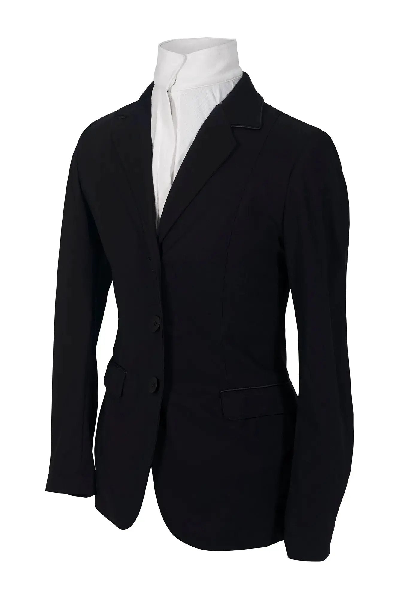 Grand Prix Saltare Dolce 3-Button Riding Show Jacket in black by Huntley Equestrian on Tampa Home & Garden Store