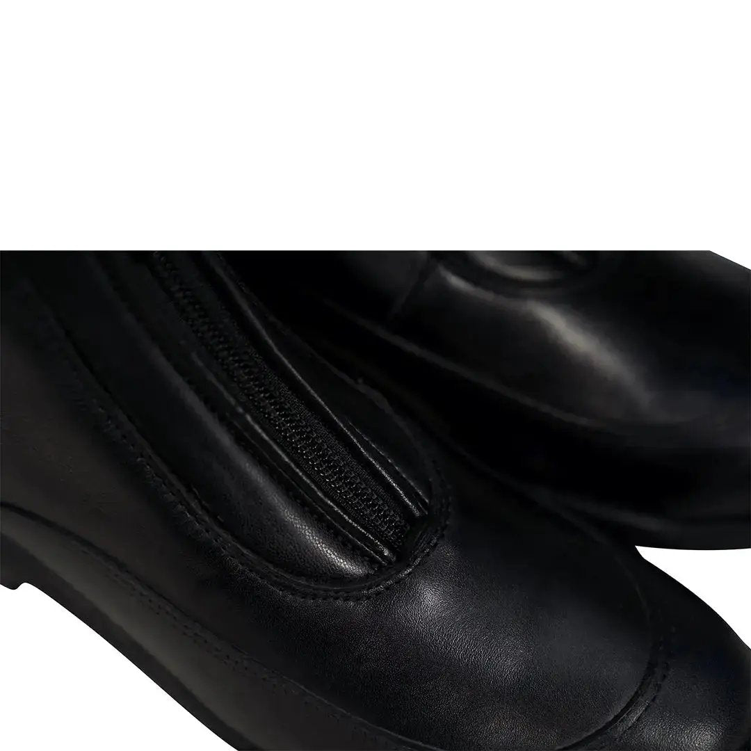 Grand Prix Saltare Milan paddock boots by Huntley Equestrian, black leather riding boots with zip closure on Tampa Home & Garden Store