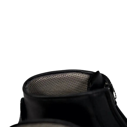 Grand Prix Saltare Milan paddock boot, black leather with beige mesh lining and side zip on Tampa Home & Garden Store