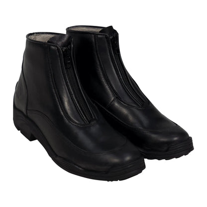 Grand Prix Saltare Milan paddock boots, black leather ankle boots with side zipper by Huntley Equestrian on Tampa Home & Garden Store