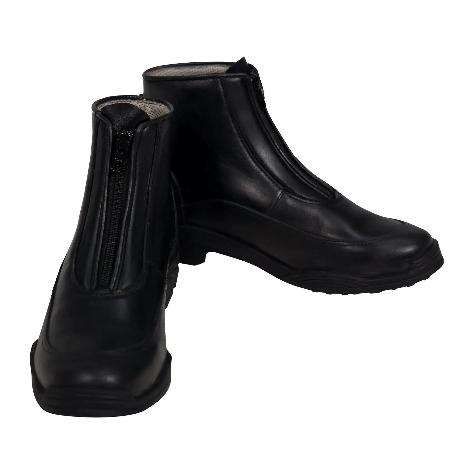 Grand Prix Saltare Milan paddock boots, Huntley Equestrian black leather ankle boots with zipper on Tampa Home & Garden Store