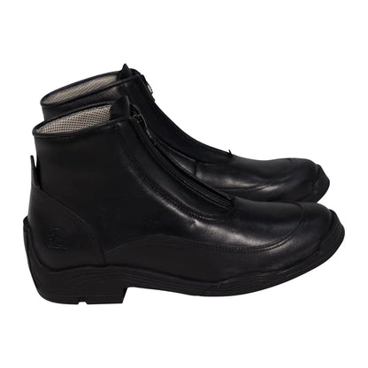 Grand Prix Saltare Milan paddock boots, black leather ankle boots with zip on Tampa Home & Garden Store