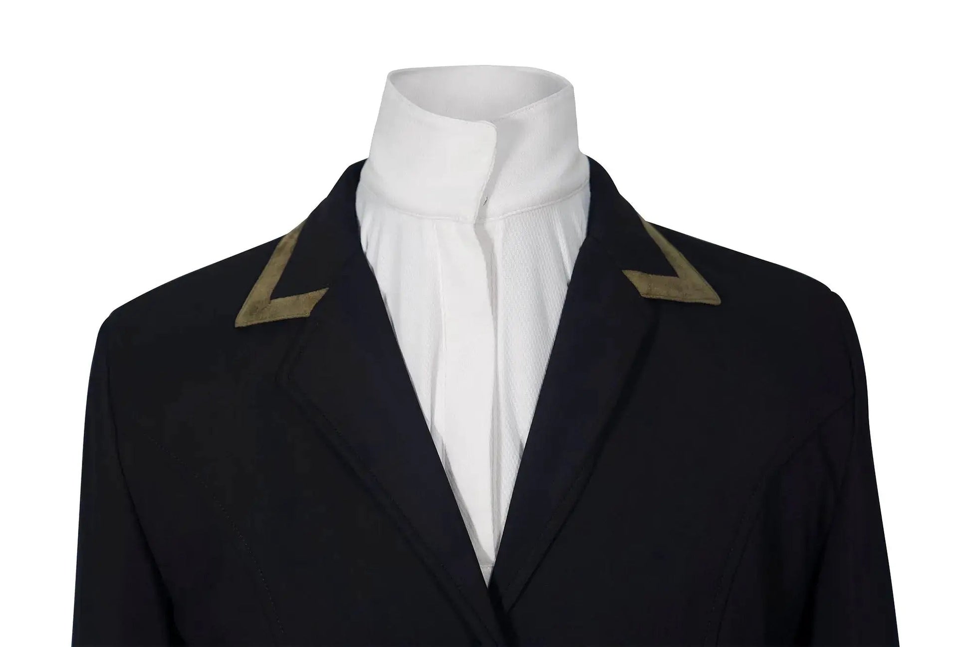 Grand Prix Saltare Premio 4-Button Riding Show Coat, black with moss-green lapel accents on Tampa Home & Garden Store