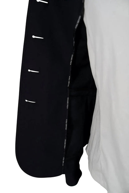 Grand Prix Saltare Premio riding show coat 4-button, black with dark green trim, Huntley Equestrian on Tampa Home & Garden Store