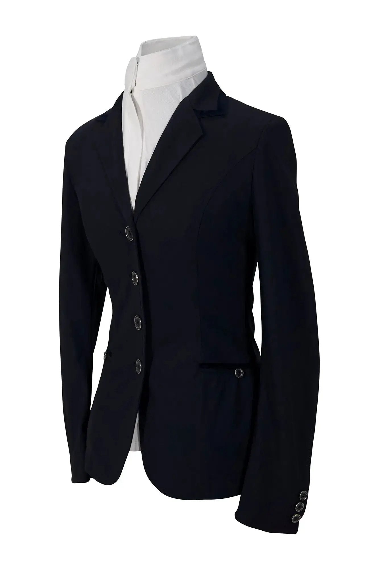 Grand Prix Saltare Premio 4-button riding show coat, navy by Huntley Equestrian on Tampa Home & Garden Store