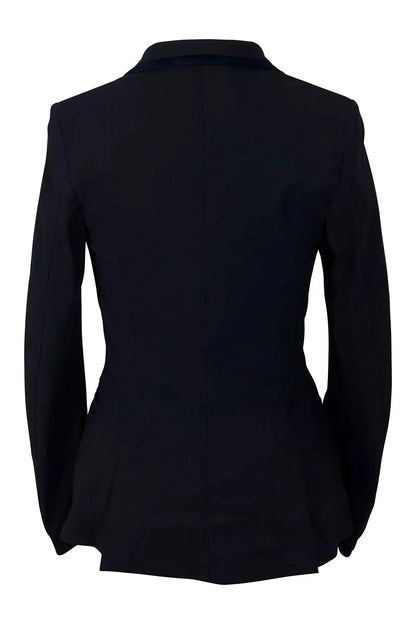 Grand Prix Saltare Premio 4-button riding show coat navy Huntley Equestrian back view on Tampa Home & Garden Store