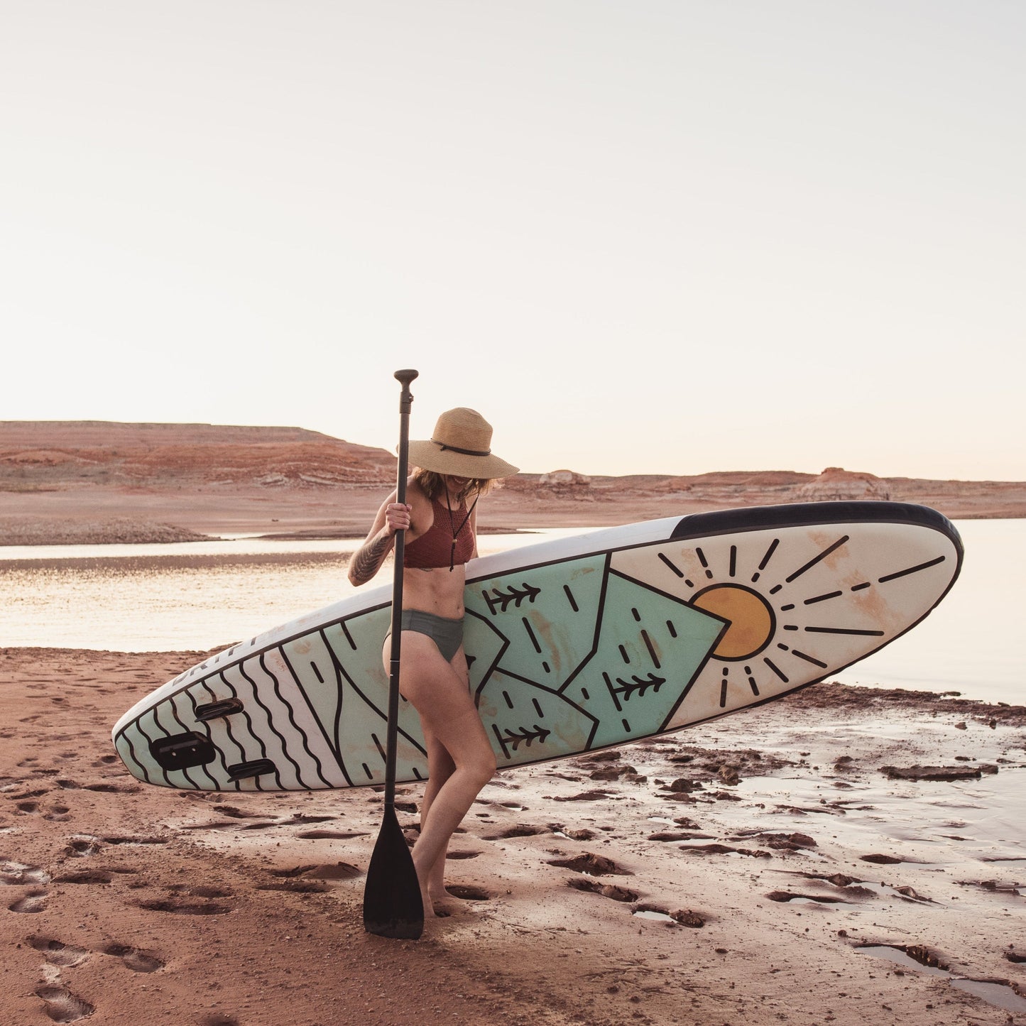 GrandSol Canyon Pack: 11' 4'' Inflatable Paddle Board + Paddle, Pump, Detachable Fin, & Carrying Case - Tampa Home & Garden Store