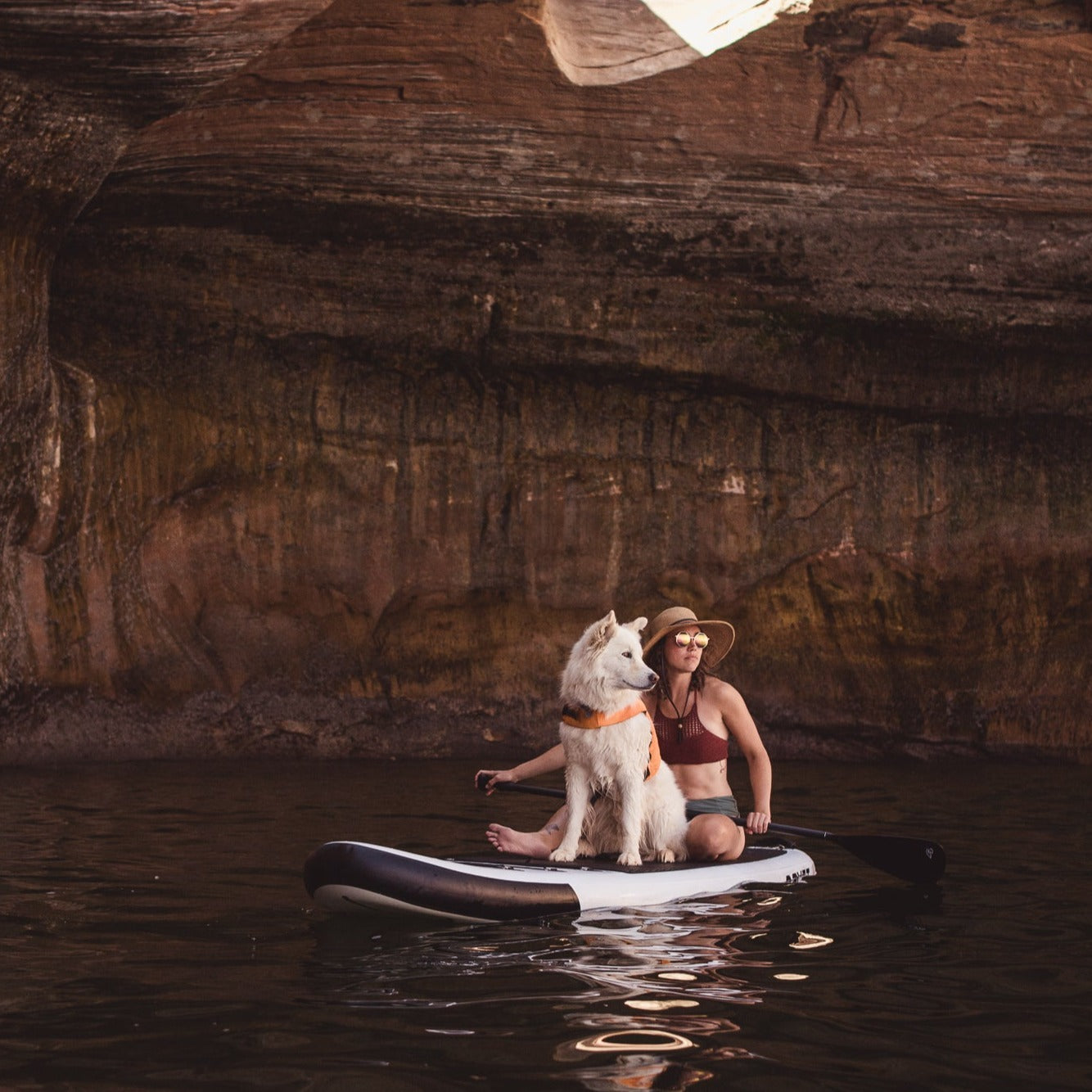 GrandSol Canyon Pack: 11' 4'' Inflatable Paddle Board + Paddle, Pump, Detachable Fin, & Carrying Case - Tampa Home & Garden Store