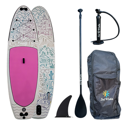 GrandSol Oasis Pack: 11' 4'' Inflatable Paddle Board + Paddle, Pump, Detachable Fin, & Carrying Case - Tampa Home & Garden Store