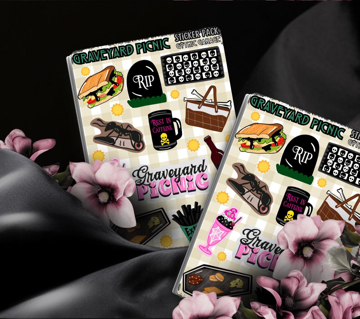 Graveyard Picnic Sticker Sheet – Creepy Cuisine for the Dead & Delicious - Tampa Home & Garden Store
