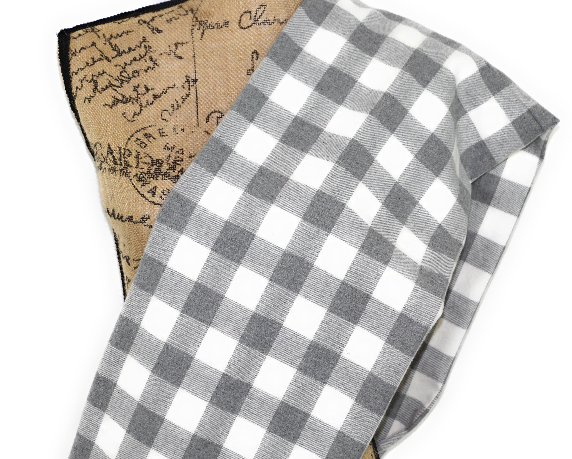 Gray and White Buffalo Plaid Flannel Plaid Infinity or Blanket Scarf - Tampa Home & Garden Store