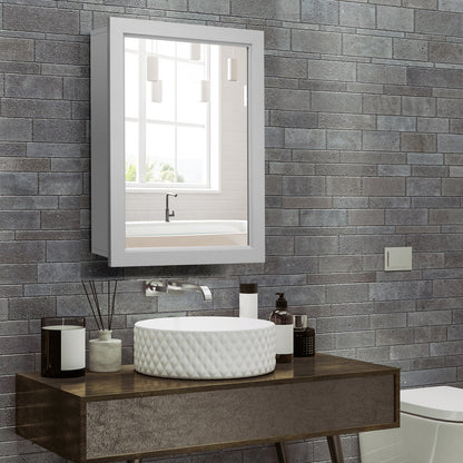 Botiquín con espejo de pared - Gris