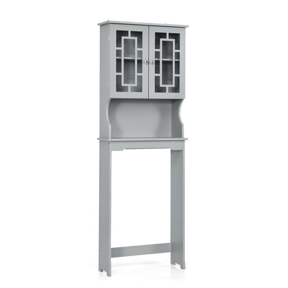 Organizador ahorrador de espacio para baño con estante ajustable - Gris