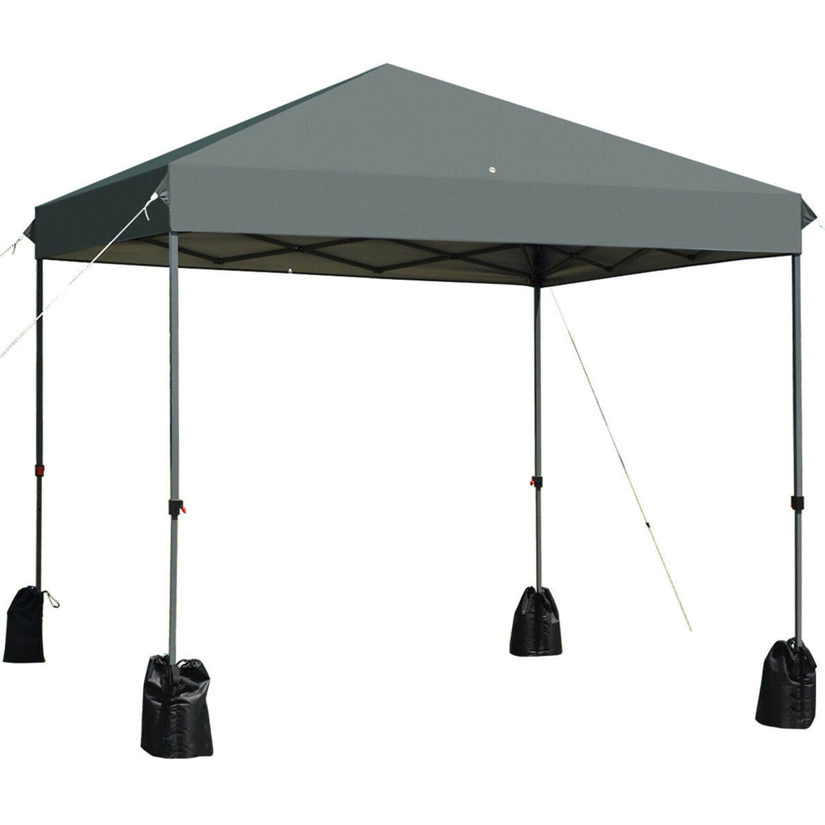 GemGear 8x8 ft outdoor pop up canopy tent with roller bag in gray on Tampa Home & Garden Store
