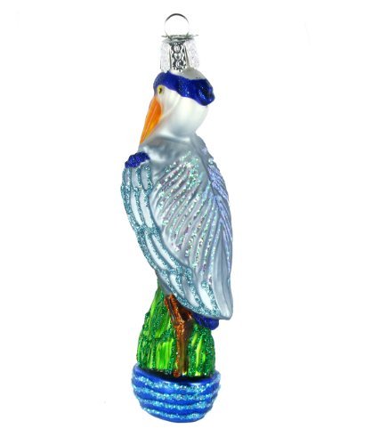 Great Blue Heron Glass Ornament - Tampa Home & Garden Store