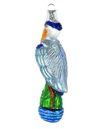 Great Blue Heron Glass Ornament - Tampa Home & Garden Store